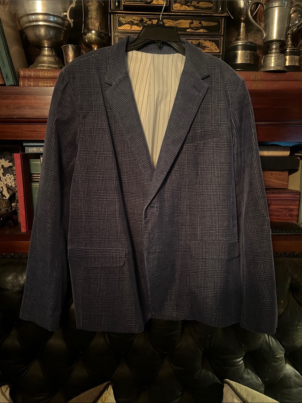 Mr Turk Navy Glen Plaid Blazer - Classic Tailored Jacket